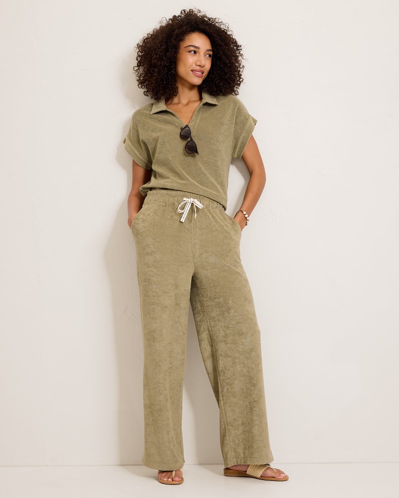 Suncoast Loop Terry Wide-Leg Pants