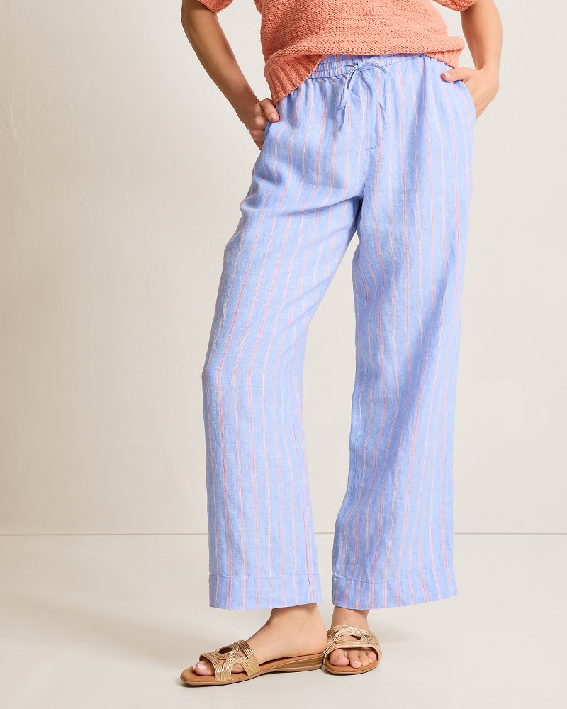 Two Palms Sea Salt Bay High-Rise Linen Easy Pants