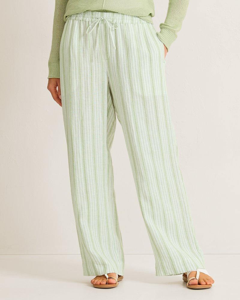 Beach Breeze Dobby Linen-Blend Easy Pants