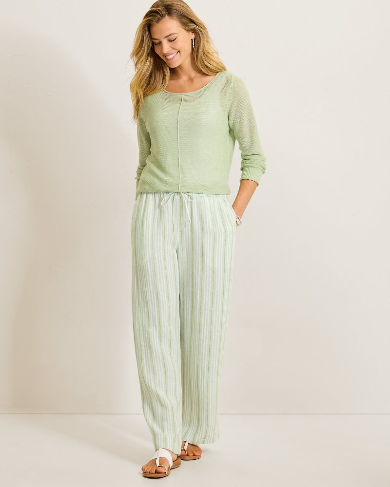 Beach Breeze Dobby Linen-Blend Easy Pants