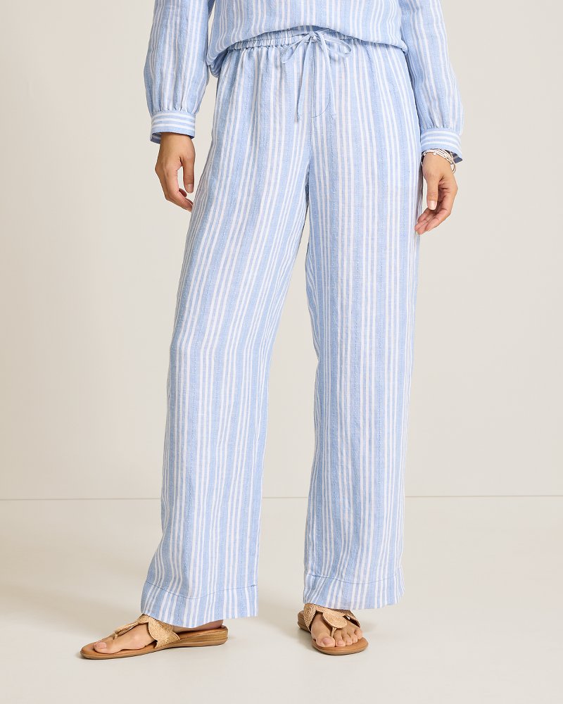 Beach Breeze Dobby Linen-Blend Easy Pants