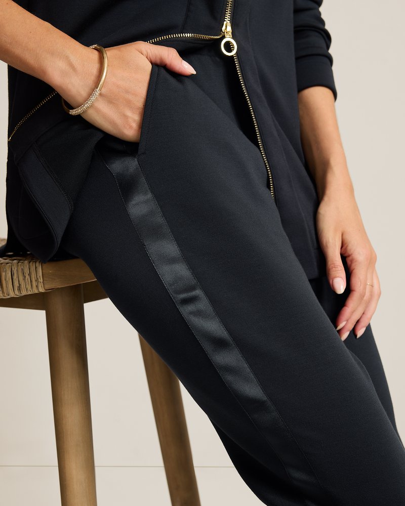 Palm Voyage Satin Trim Pants