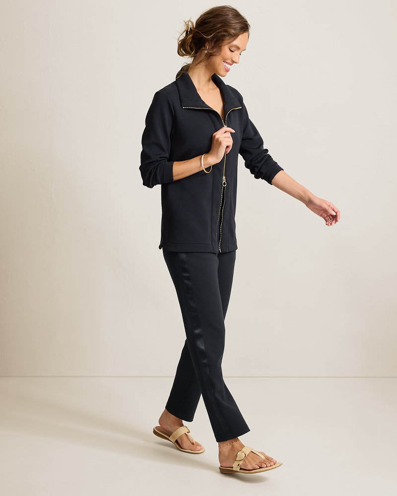 Palm Voyage Satin Trim Pants