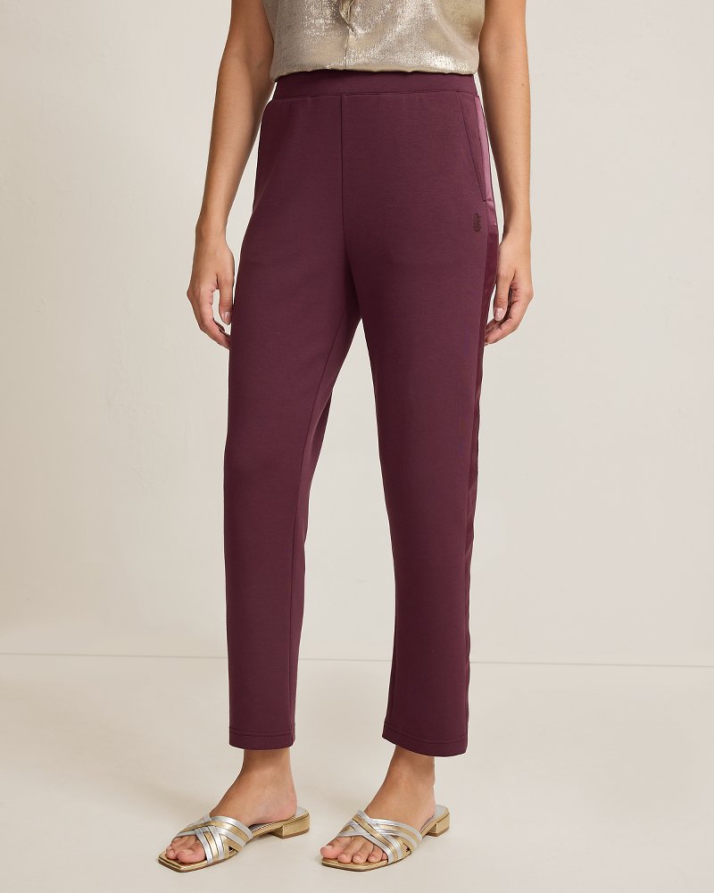 Palm Voyage Satin Trim Pants