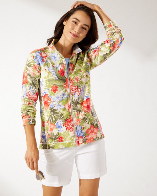 Hibiscus Aruba Full-Zip Sweatshirt