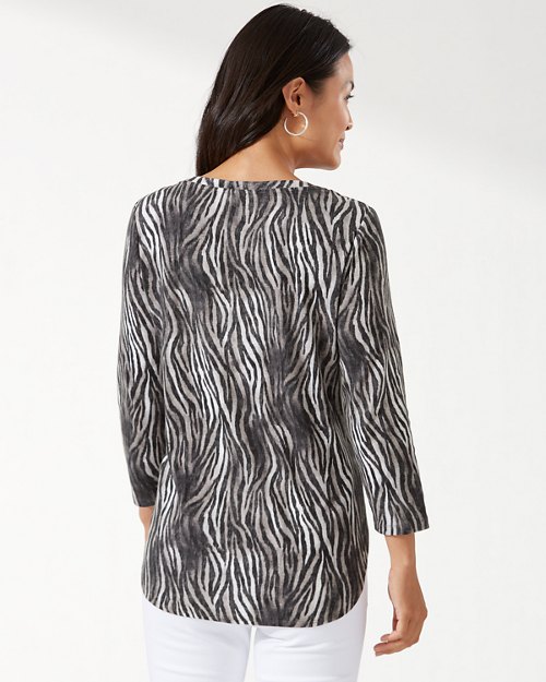 Ashby Isles Zesty Zebra 3/4-Sleeve Shirt