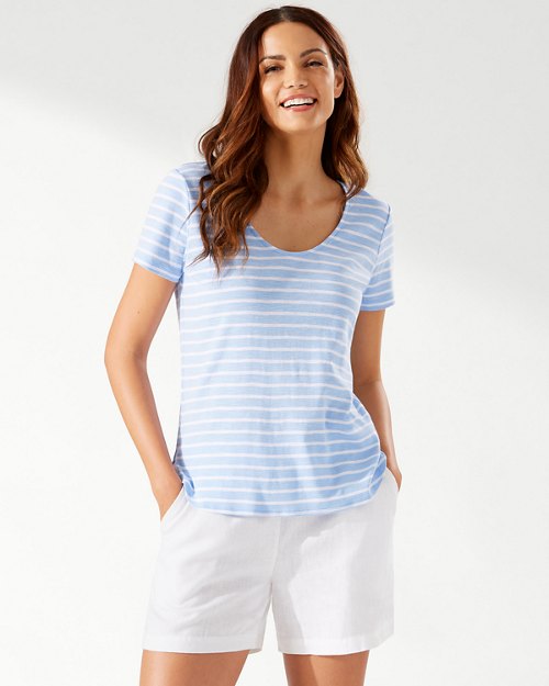 Ashby Isles Jovanna Stripe Short-Sleeve Shirt