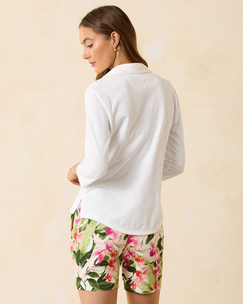 Ashby Isles Jersey Johnny Collar 3/4-Sleeve T-Shirt