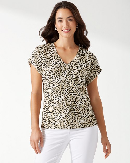 Kauai Lagoon Leopard Jersey T-Shirt