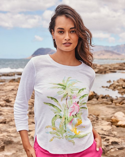 Ashby Isles Tropical Bird 3/4-Sleeve T-Shirt