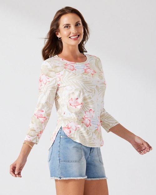 Ashby Isles Delicate Flora 3/4-Sleeve Shirt