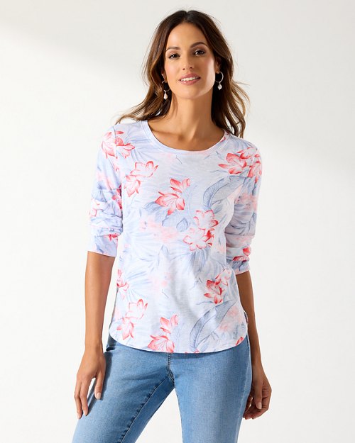 Ashby Isles Delicate Flora 3/4-Sleeve Shirt