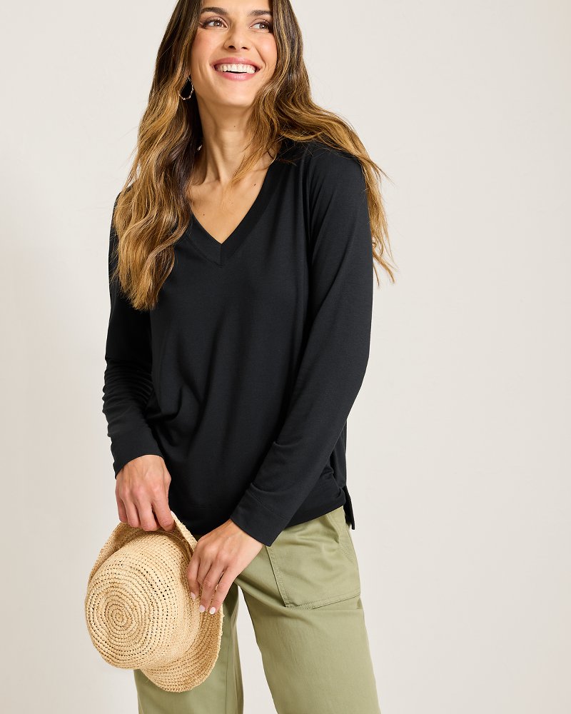 Kauai Jersey Long-Sleeve V-Neck T-Shirt