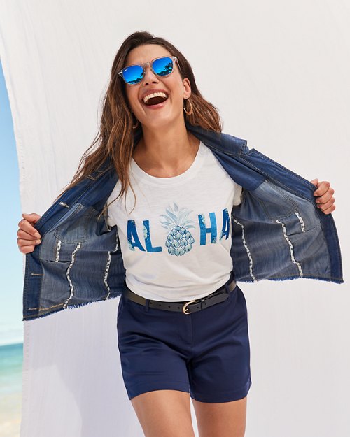 Aloha Embroidered Lux T-Shirt