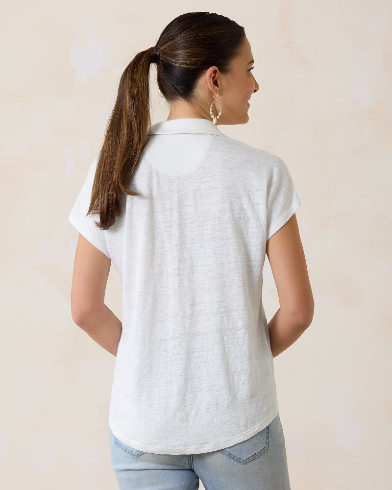 Linnea Johnny Collar Short-Sleeve T-Shirt