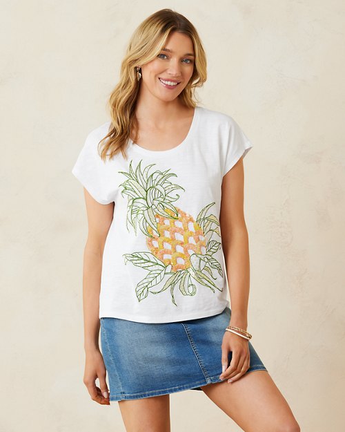 Embellished Pineapple Lux T-Shirt