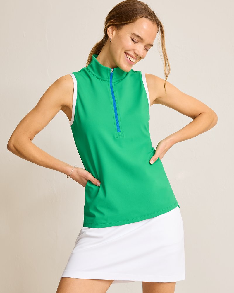 Aubrey Half-Zip IslandZone® Mock Top