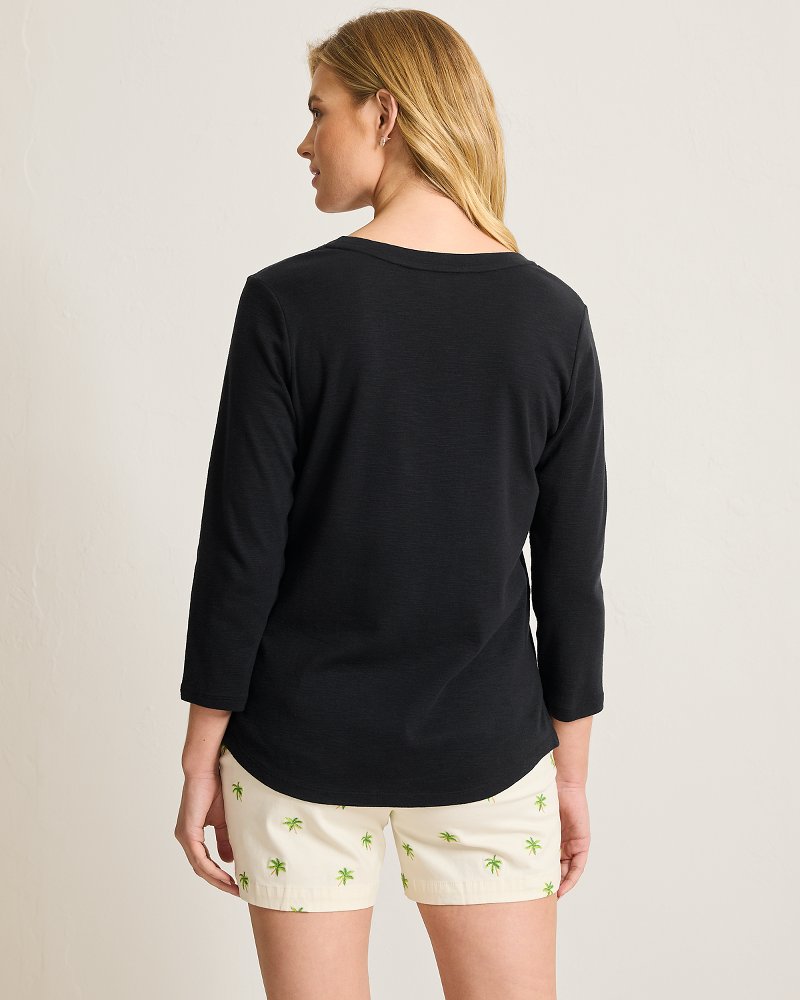 Thumbnail for Ashby Isles Scoop-Neck 3/4-Sleeve T-Shirt