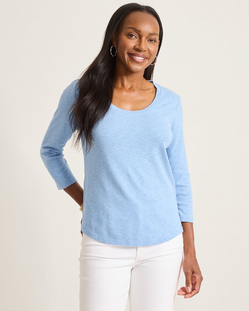 Ashby Isles Scoop-Neck 3/4-Sleeve T-Shirt