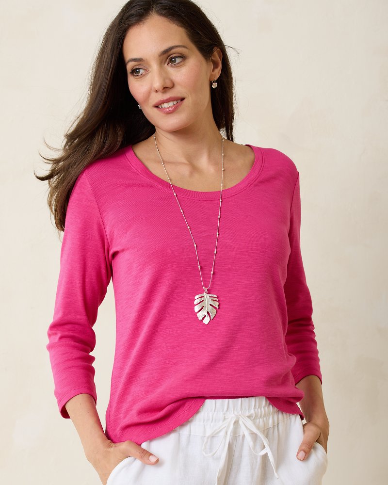Ashby Isles Scoop-Neck 3/4-Sleeve T-Shirt
