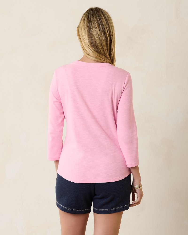 Thumbnail for Ashby Isles Scoop-Neck 3/4-Sleeve T-Shirt