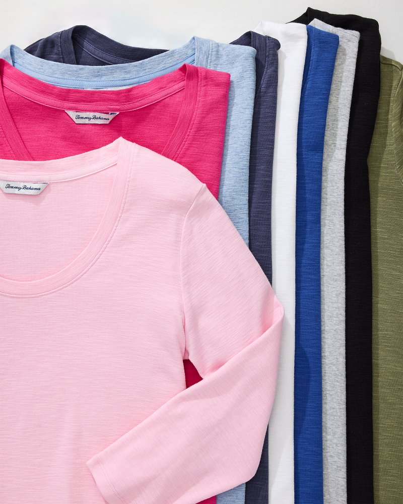 Thumbnail for Ashby Isles Scoop-Neck 3/4-Sleeve T-Shirt