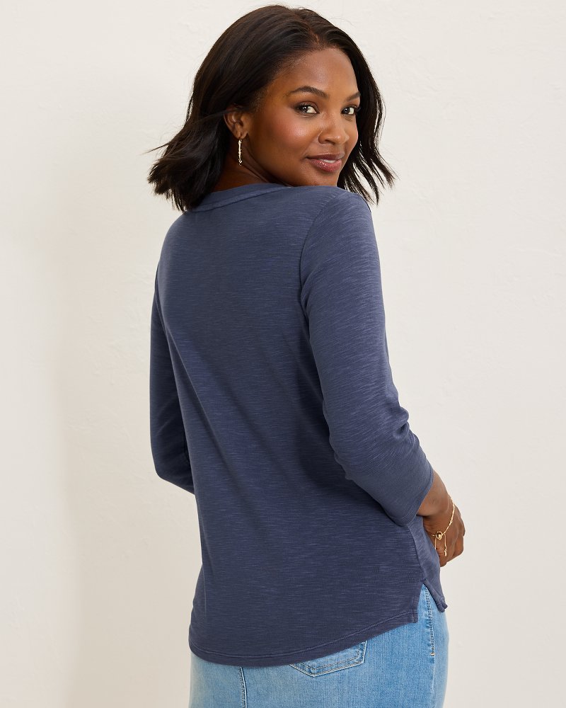 Thumbnail for Ashby Isles Scoop-Neck 3/4-Sleeve T-Shirt