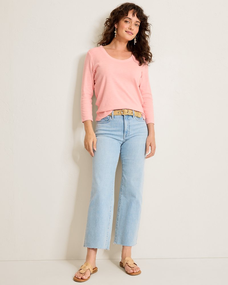 Ashby Isles Scoop-Neck 3/4-Sleeve T-Shirt