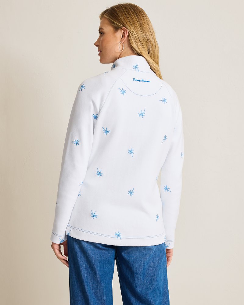 Thumbnail for Aruba Tossed Palm Embroidered Full-Zip Sweatshirt