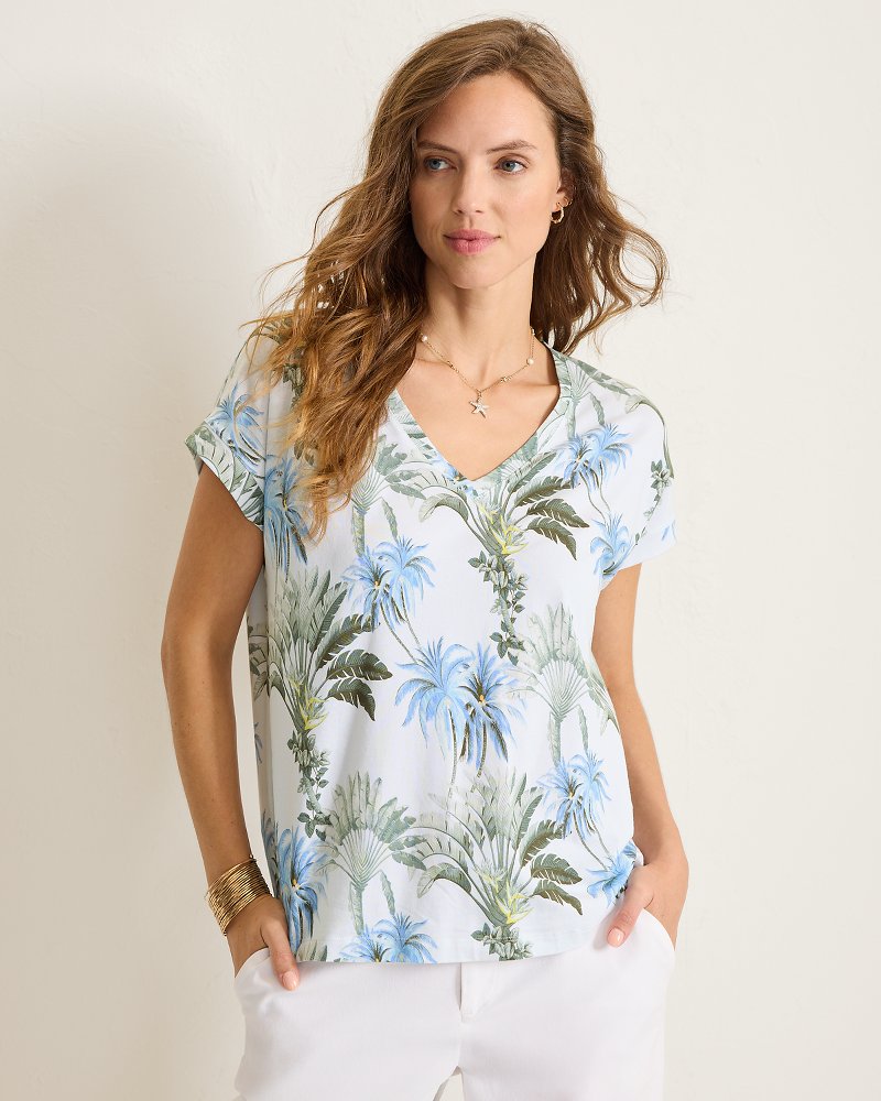 Kauai Palisade Palms V-Neck T-Shirt