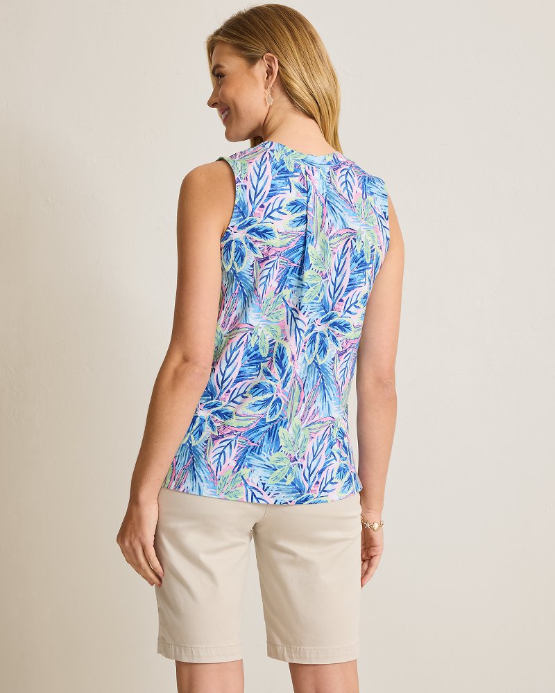 Thumbnail for Kauai Frond Grove V-Neck Tank Top