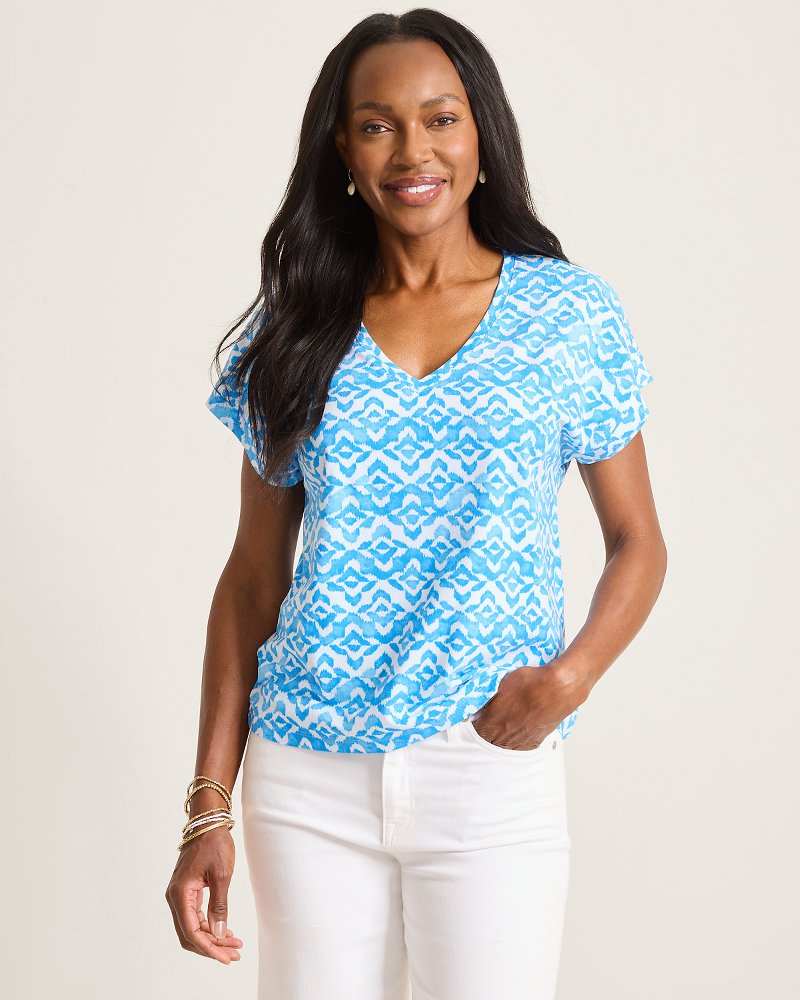Thumbnail for Kauai Coastal Tiles V-Neck T-Shirt