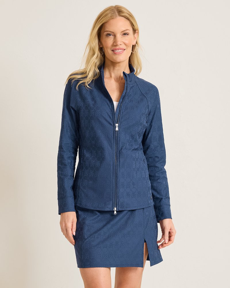 Aubrey Monogram Jacquard Full-Zip IslandZone Jacket