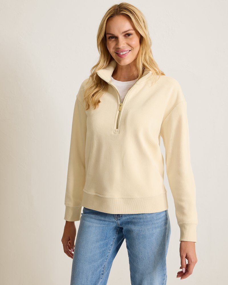 Cozy Cove Cord Half-Zip Sweatshirt