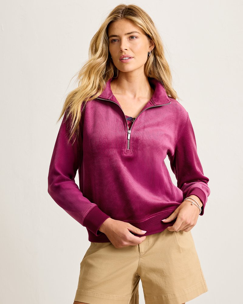 Cozy Cove Cord Half-Zip Sweatshirt