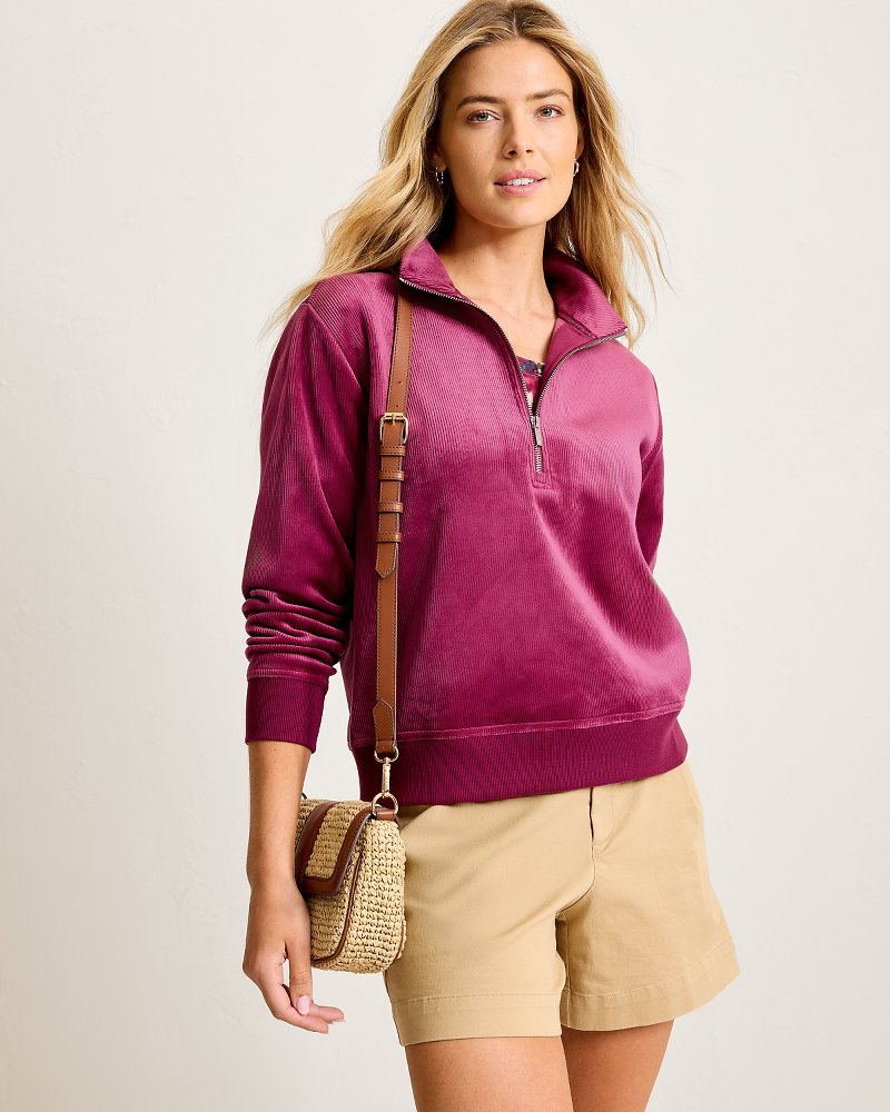 Cozy Cove Cord Half-Zip Sweatshirt