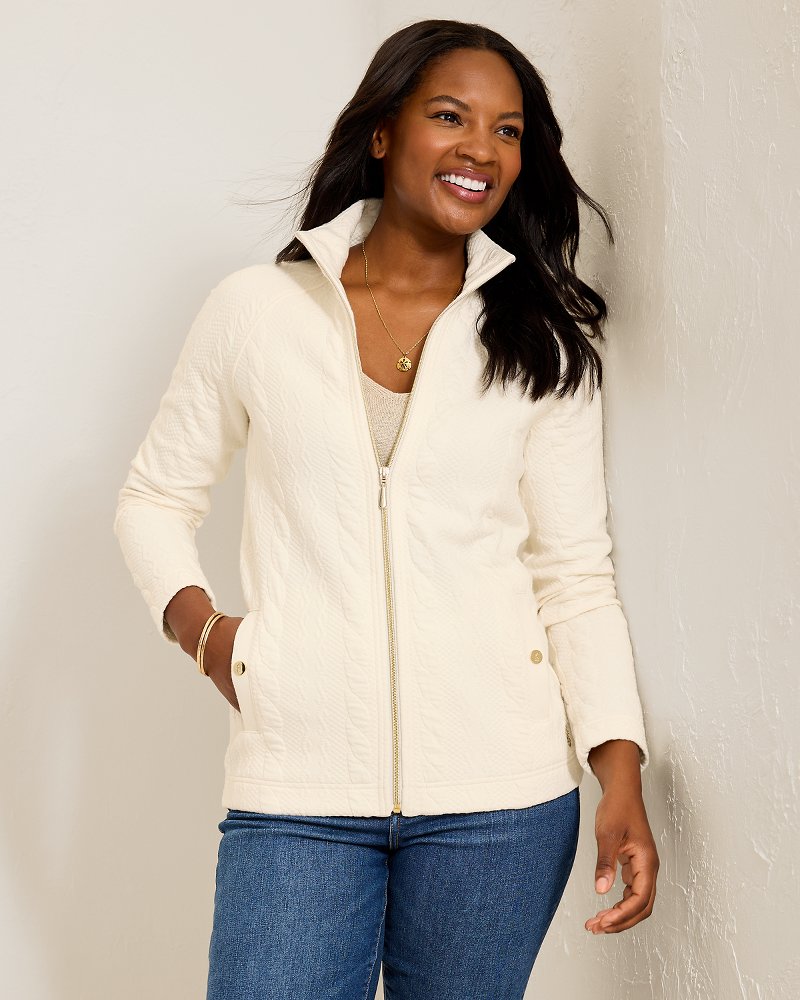 Aruba Cable Jacquard Full-Zip Sweatshirt