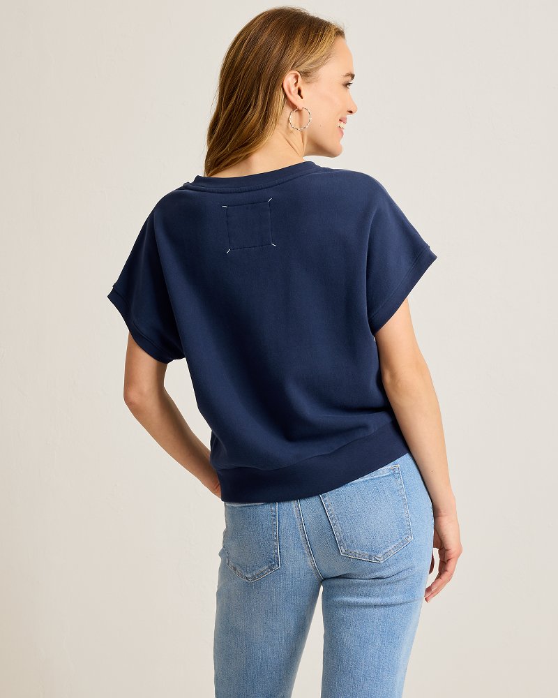 Thumbnail for Marina Del Mar V-Neck Short-Sleeve Top