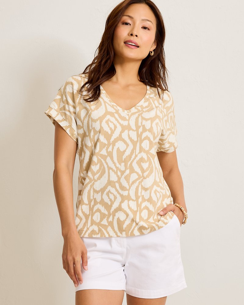 Kauai Inlet Ikat V-Neck T-Shirt