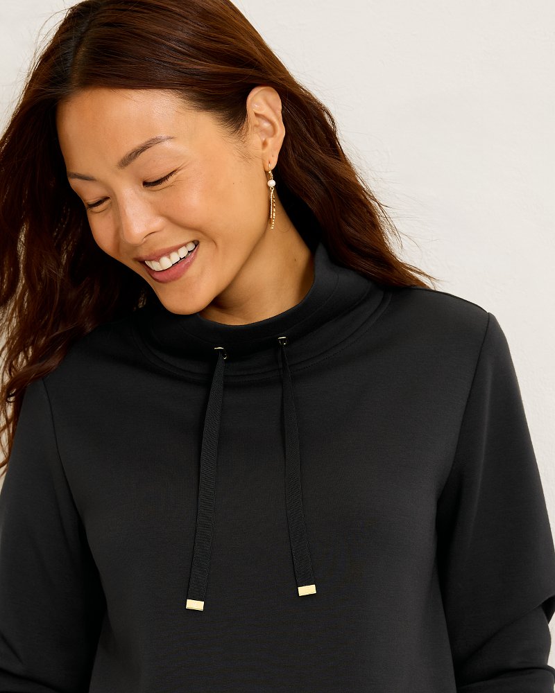 Palm Voyage Funnel-Neck Sweatshirt