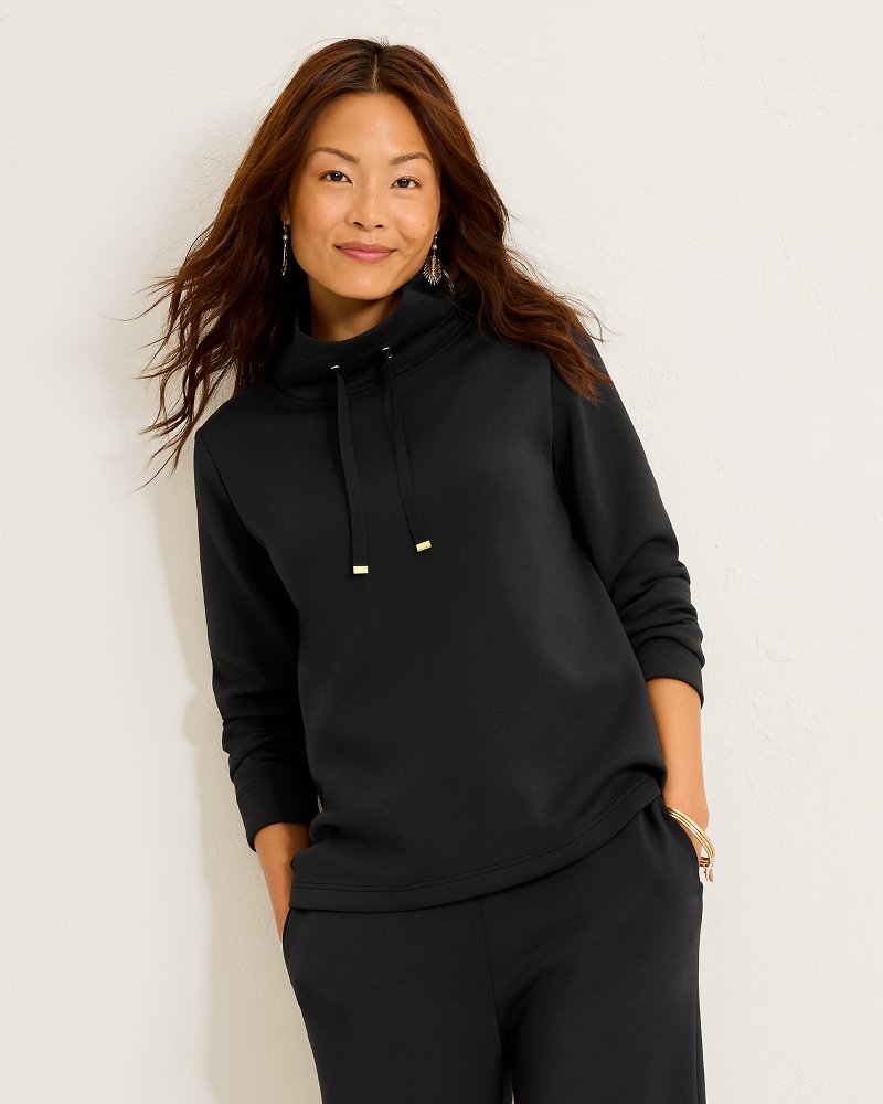 Palm Voyage Funnel-Neck Sweatshirt