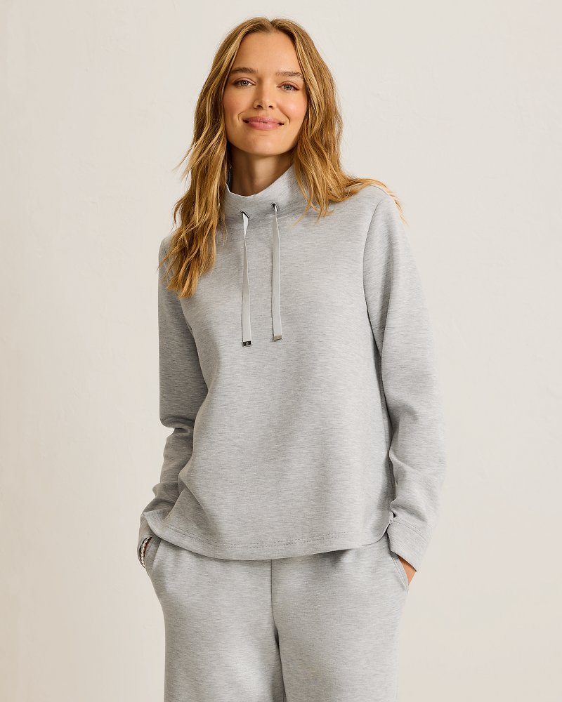 Palm Voyage Funnel-Neck Sweatshirt
