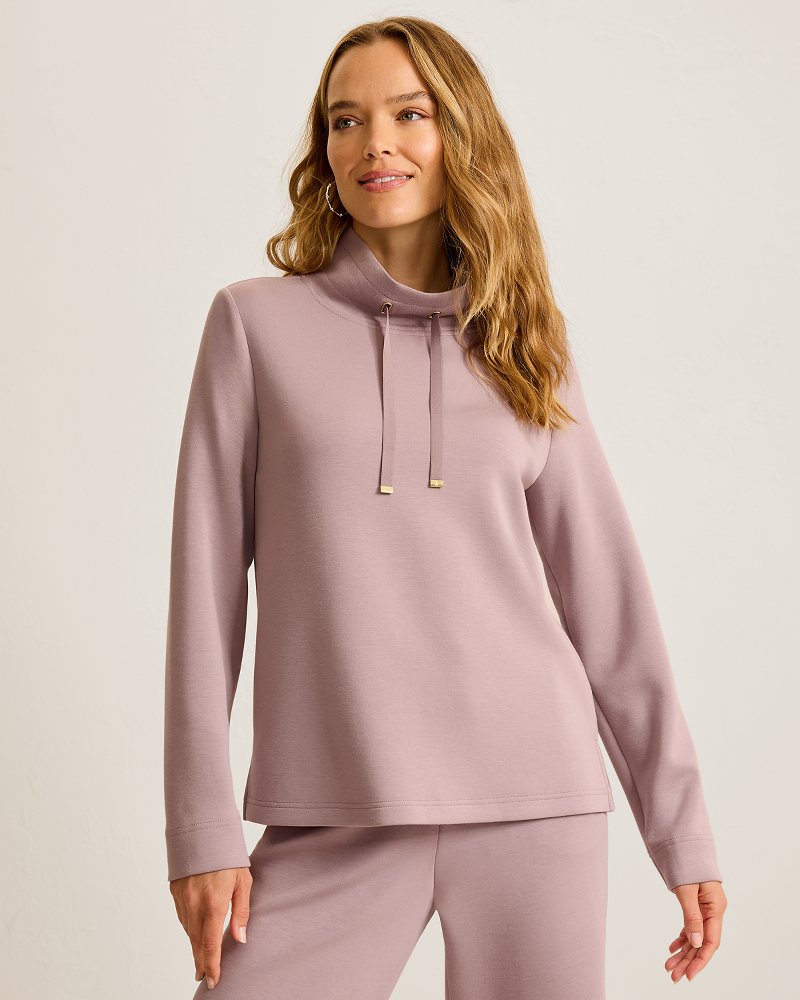 Palm Voyage Funnel-Neck Sweatshirt