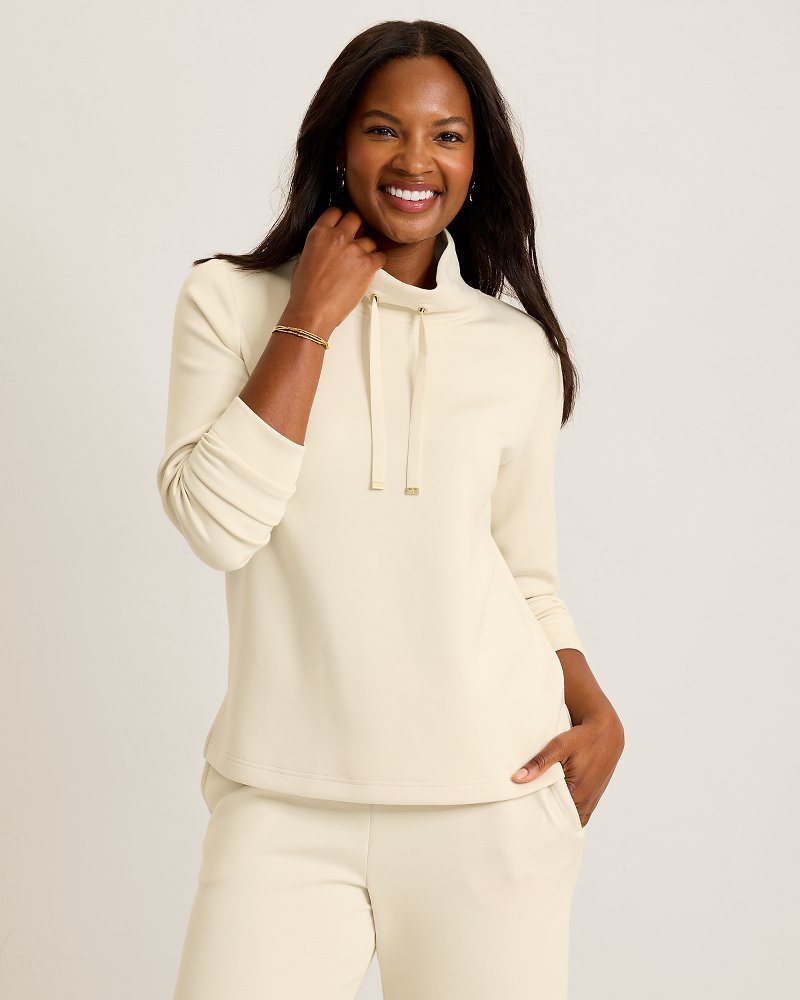 Palm Voyage Funnel-Neck Sweatshirt