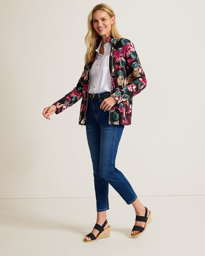 Aruba Jeweled Blooms Full-Zip Sweatshirt