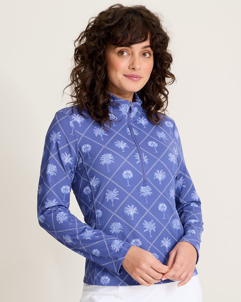 Abby Getaway Fronds Quarter-Zip IslandZone Sweatshirt