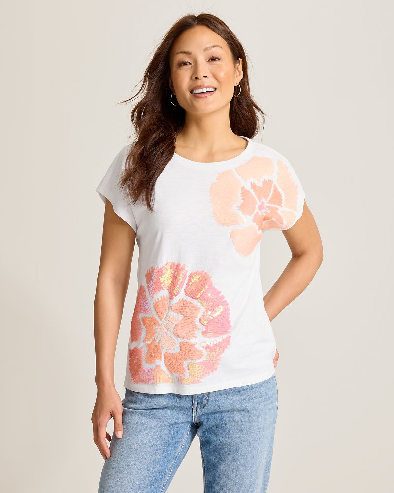 Floral Sequin Lux T-Shirt