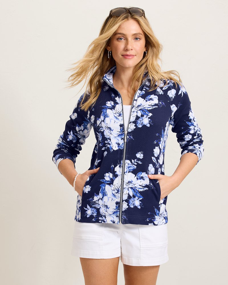 Aruba Floral Gardens Full-Zip Sweatshirt
