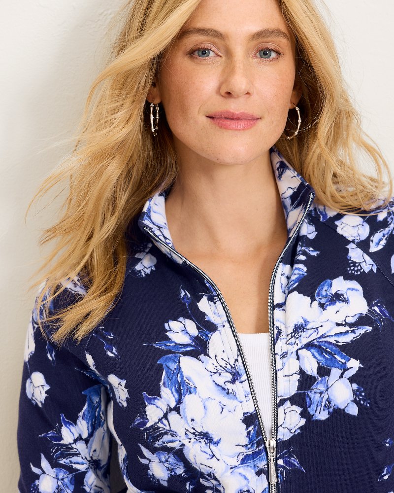 Aruba Floral Gardens Full-Zip Sweatshirt