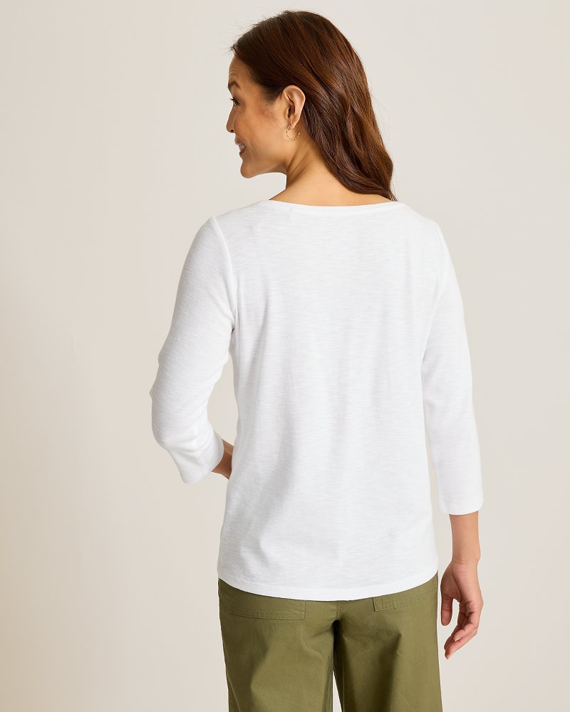 Ashby Isles Bateau-Neck 3/4-Sleeve T-Shirt thumbnail 3